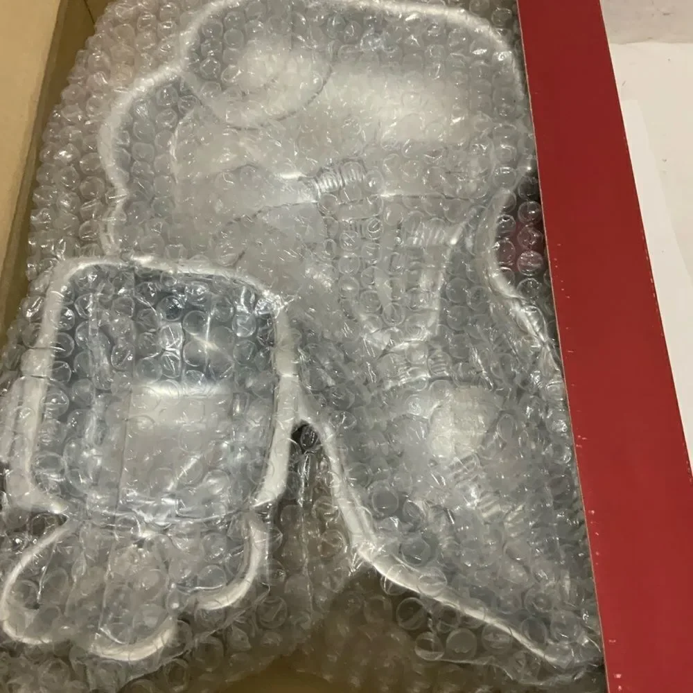Lenox Yuletide Metal Serveware Snowman Chip and Dip Dish Tray NIB retail $60